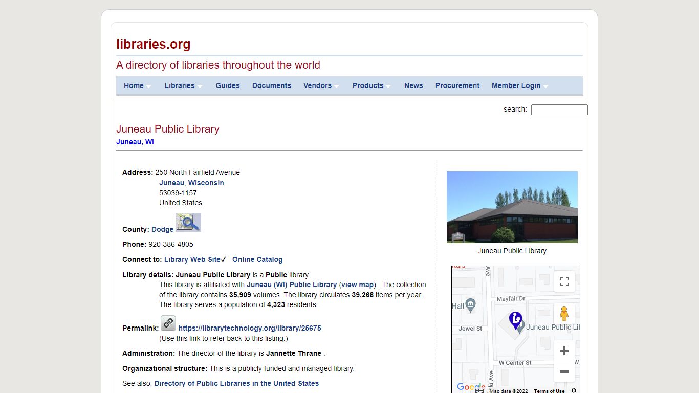 Juneau Public Library -- Juneau (WI) Public Library - Library Technology