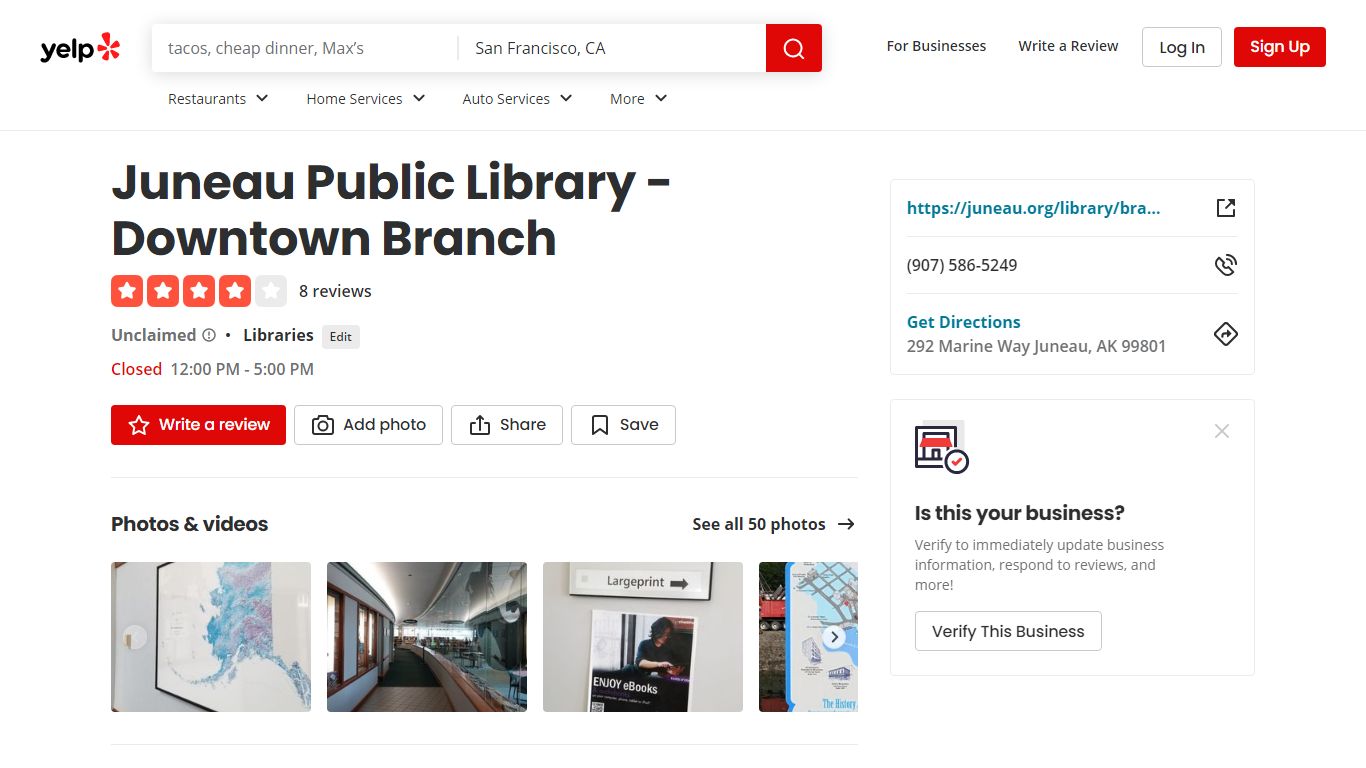 Juneau Public Library - Downtown Branch - Yelp
